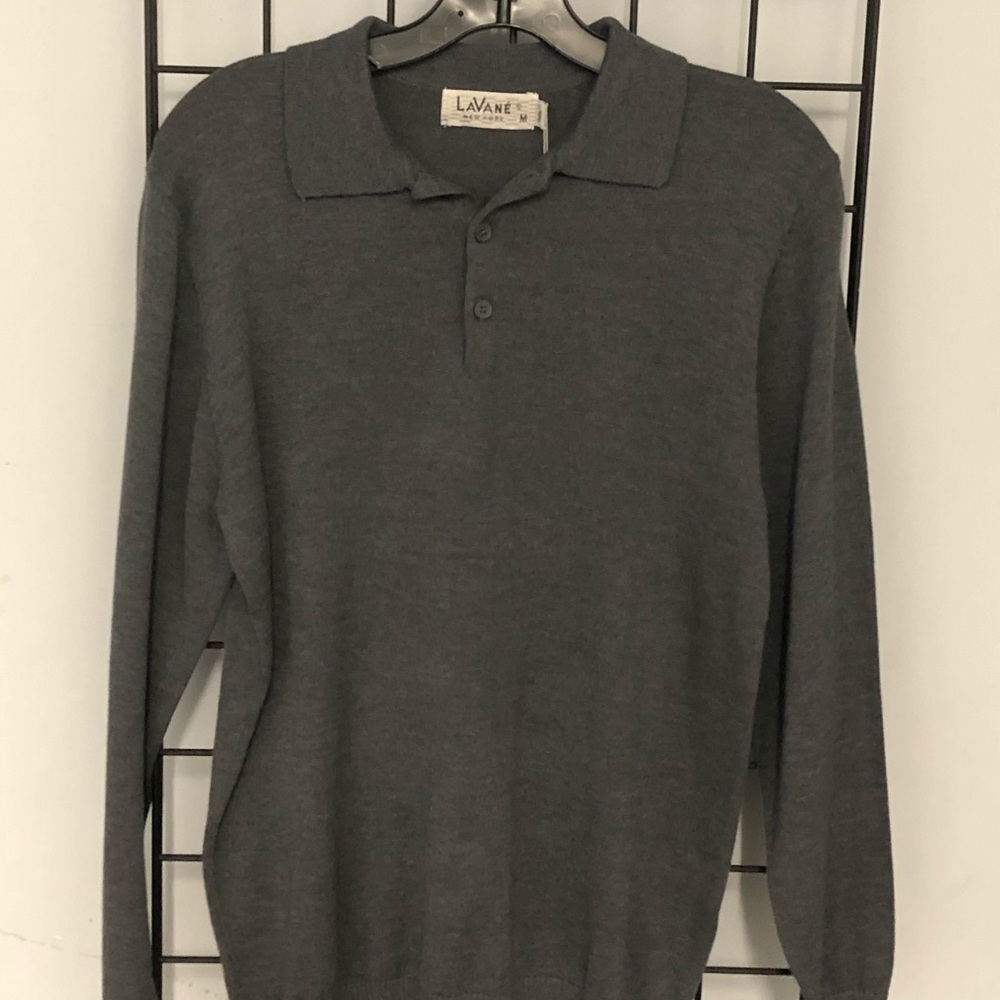 Lavane polo shirt sweater gray regular fit 2x